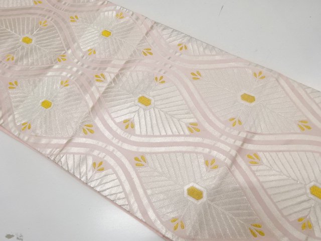 JAPANESE KIMONO / ANTIQUE FUKURO OBI / WOVEN YOUNG PINE